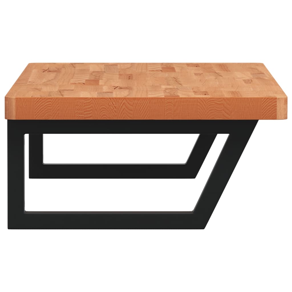 badeværelseshylde stål og massivt bøgetræ