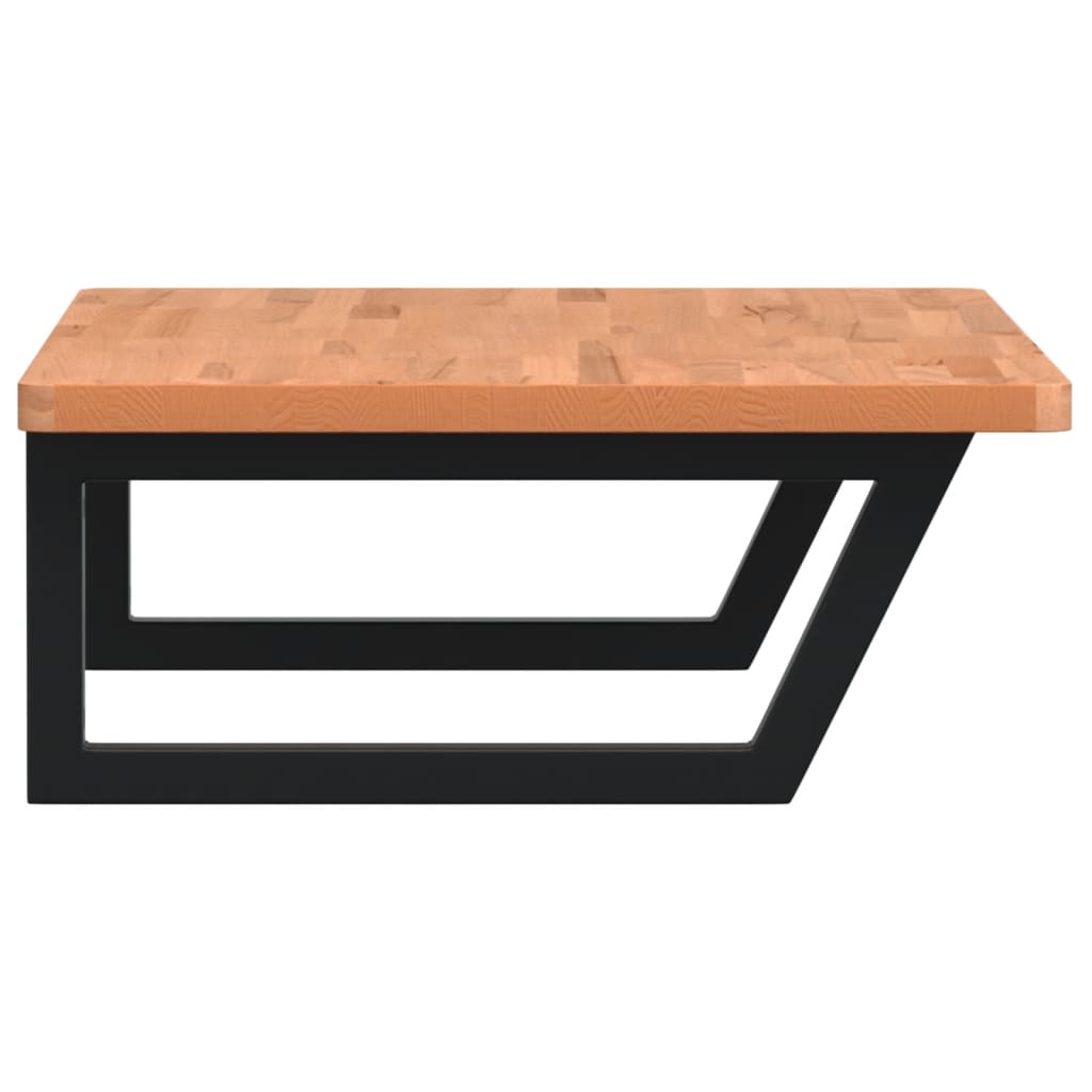 badeværelseshylde stål og massivt bøgetræ