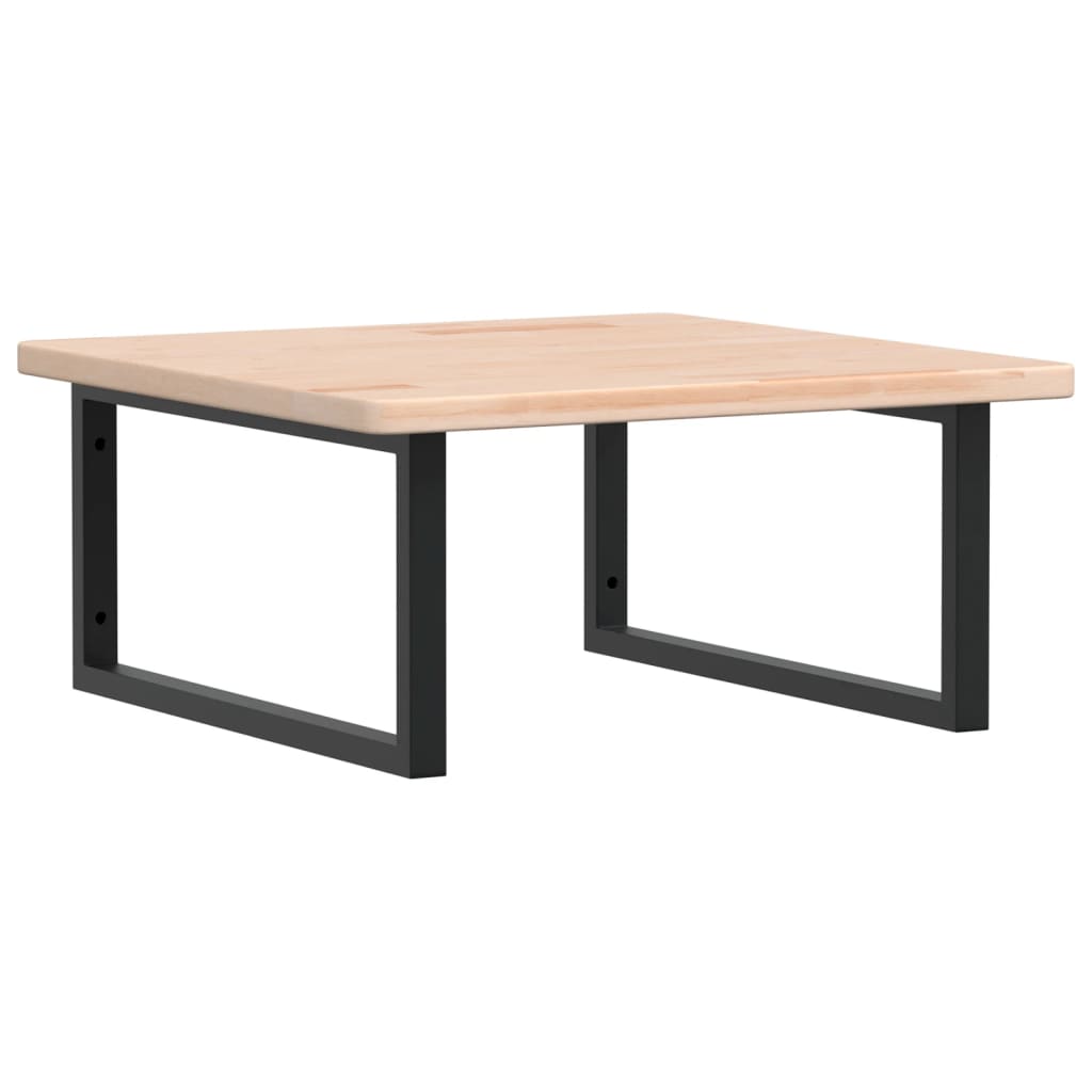 badeværelseshylde stål og massivt egetræ