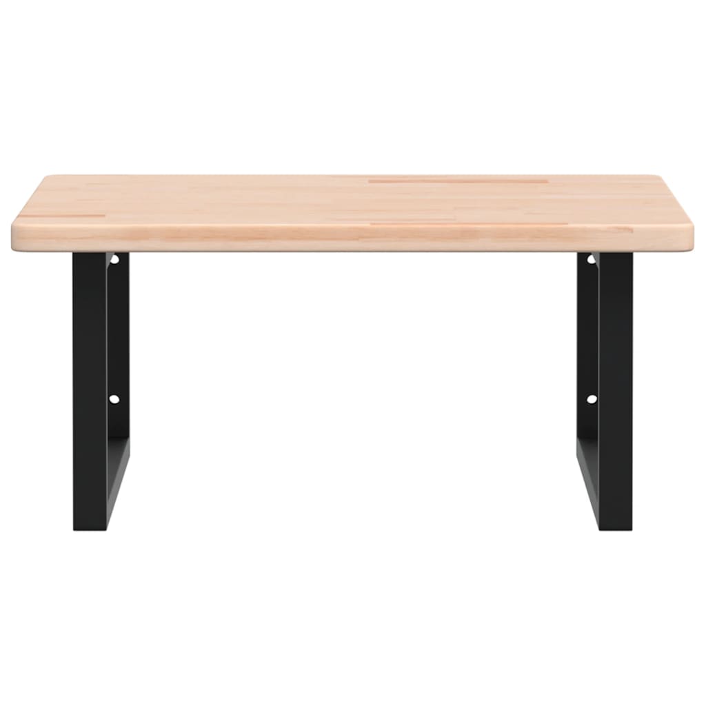 badeværelseshylde stål og massivt egetræ