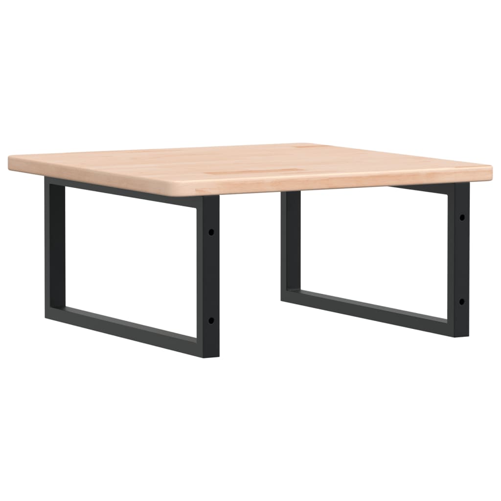 badeværelseshylde stål og massivt egetræ