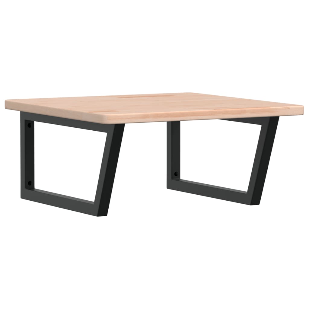 badeværelseshylde stål og massivt egetræ