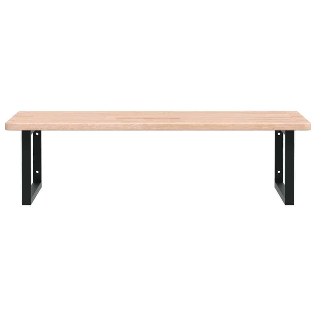 badeværelseshylde stål og massivt egetræ