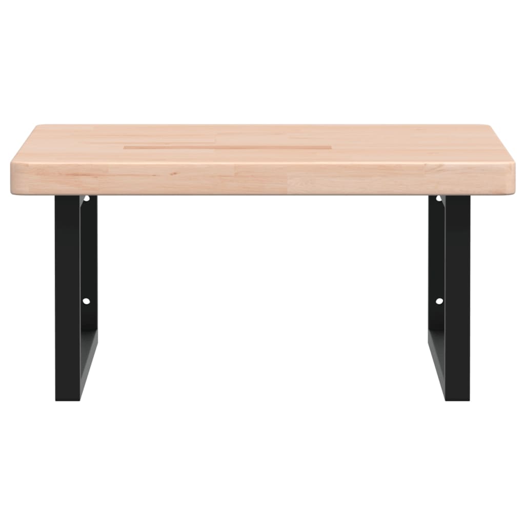 badeværelseshylde stål og massivt egetræ