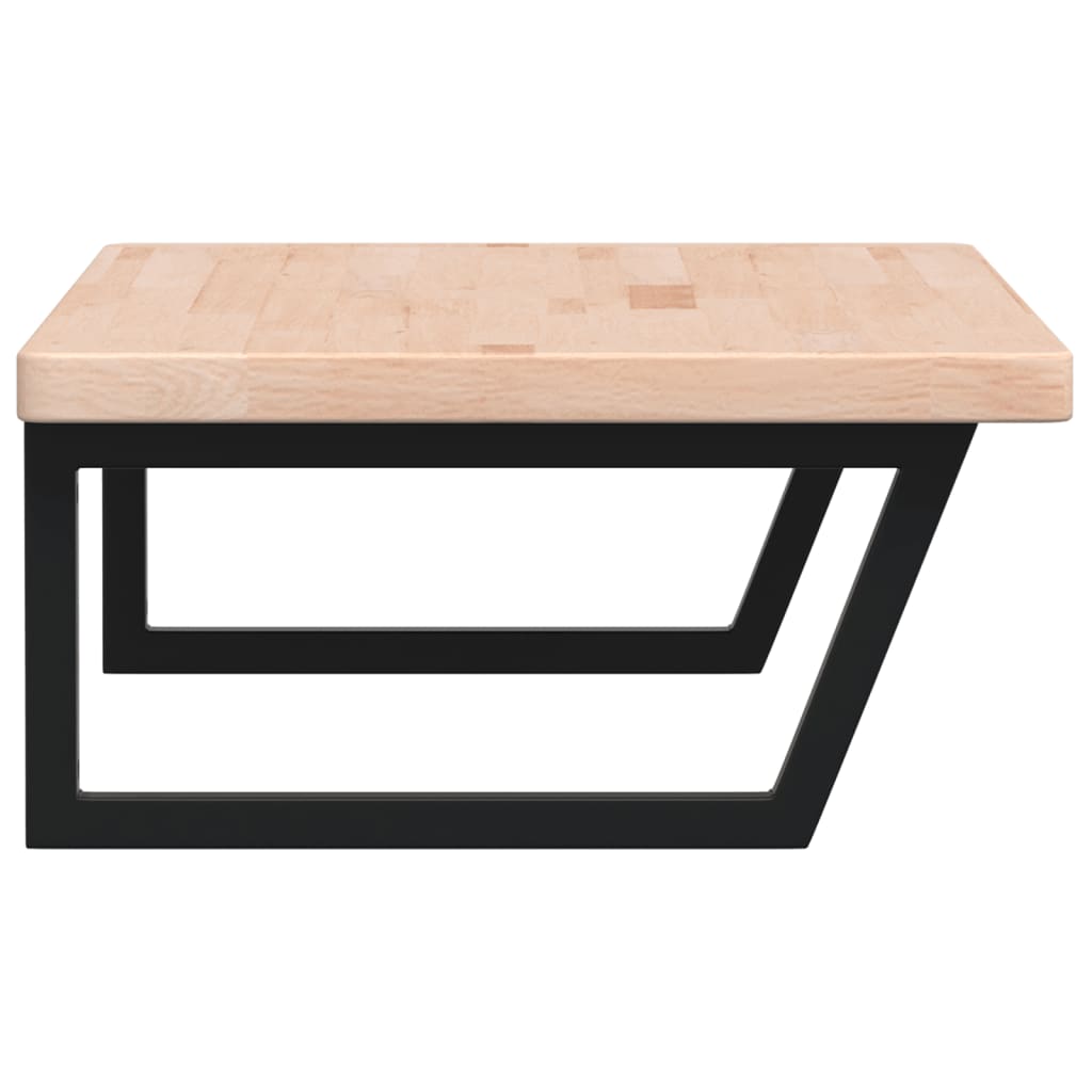 badeværelseshylde stål og massivt egetræ