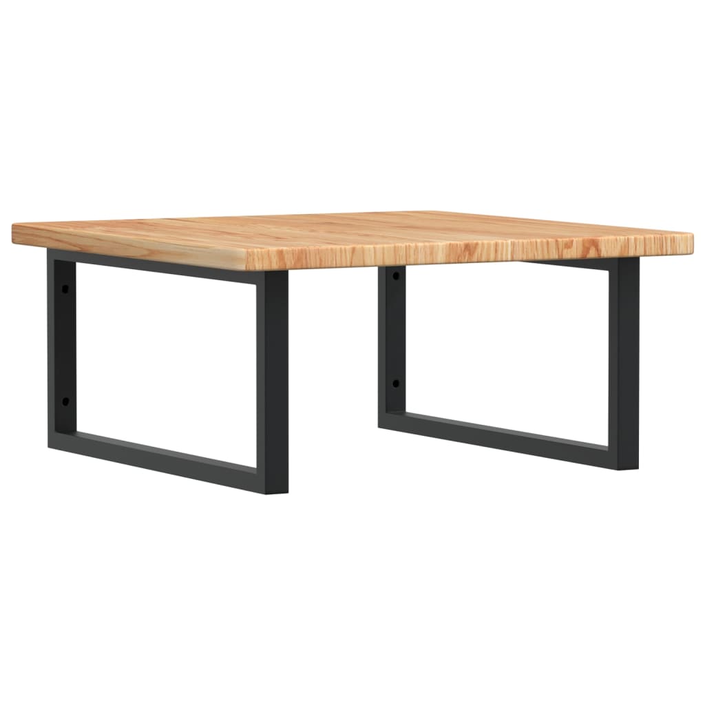 badeværelseshylde stål og massivt egetræ