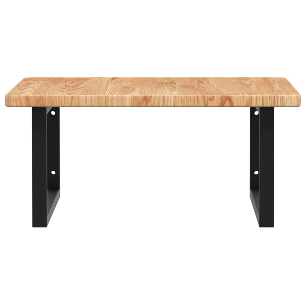 badeværelseshylde stål og massivt egetræ