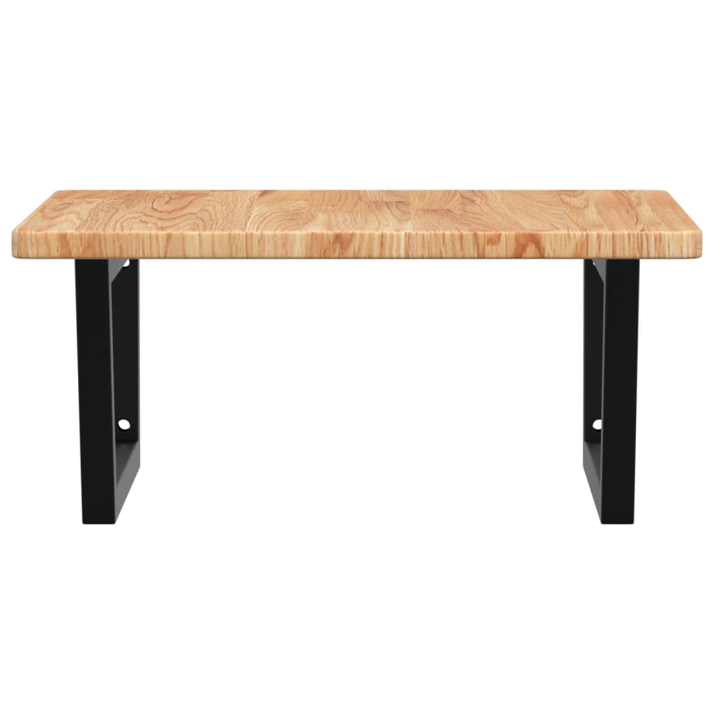 badeværelseshylde stål og massivt egetræ