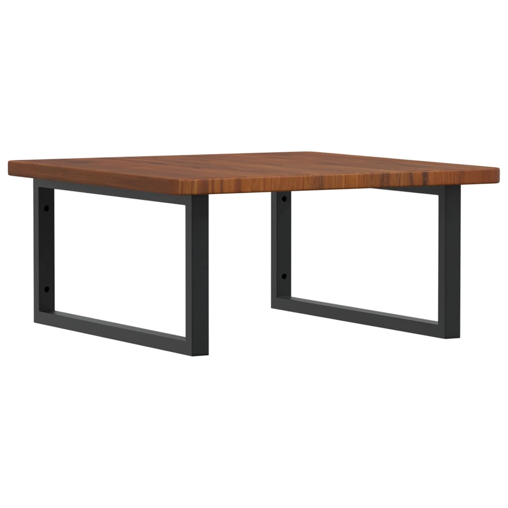 badeværelseshylde stål og massivt egetræ