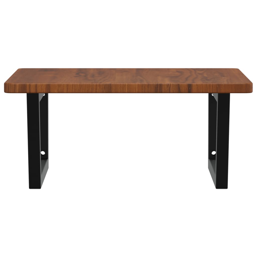 badeværelseshylde stål og massivt egetræ