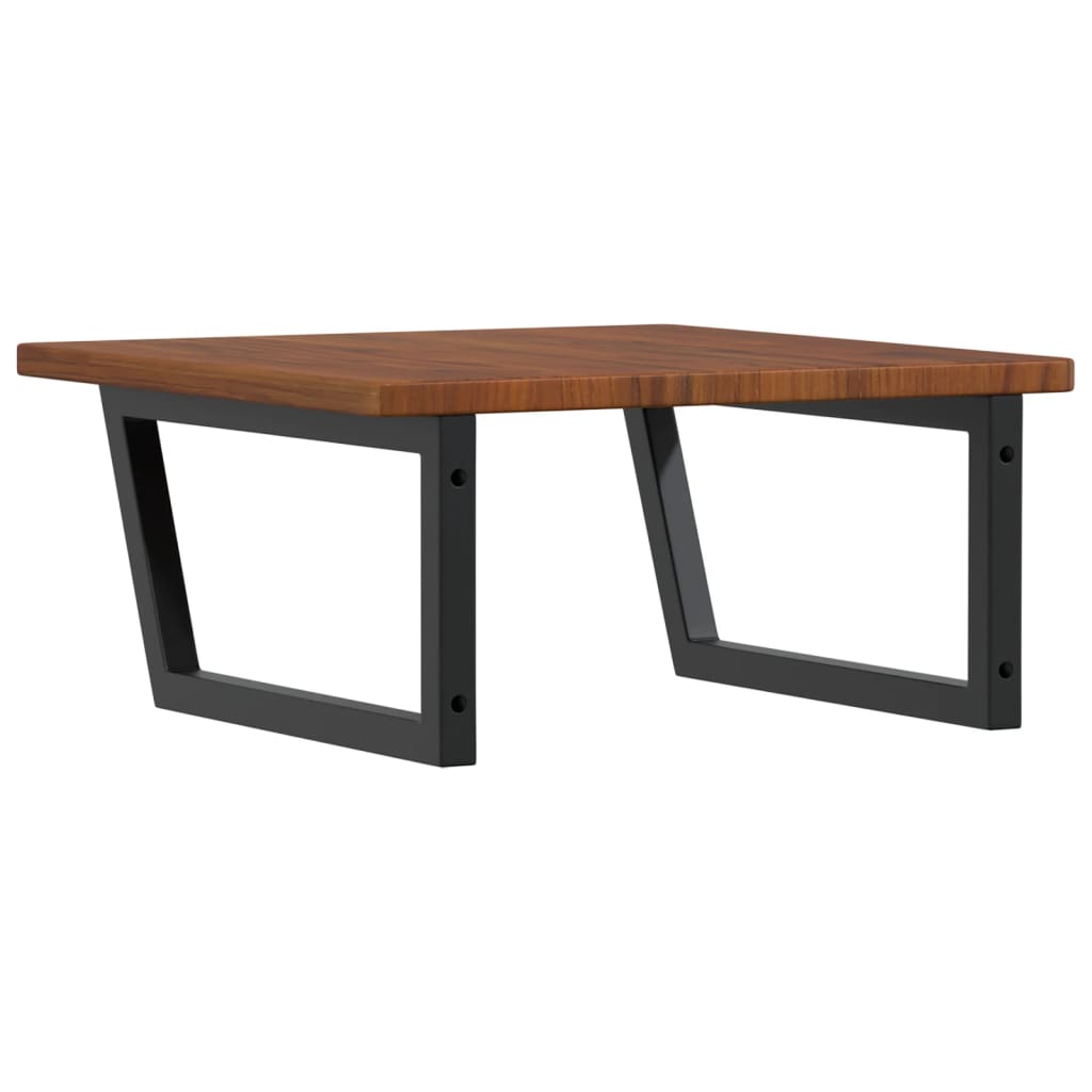 badeværelseshylde stål og massivt egetræ