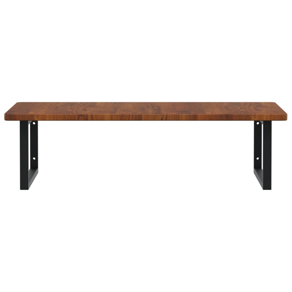 badeværelseshylde stål og massivt egetræ