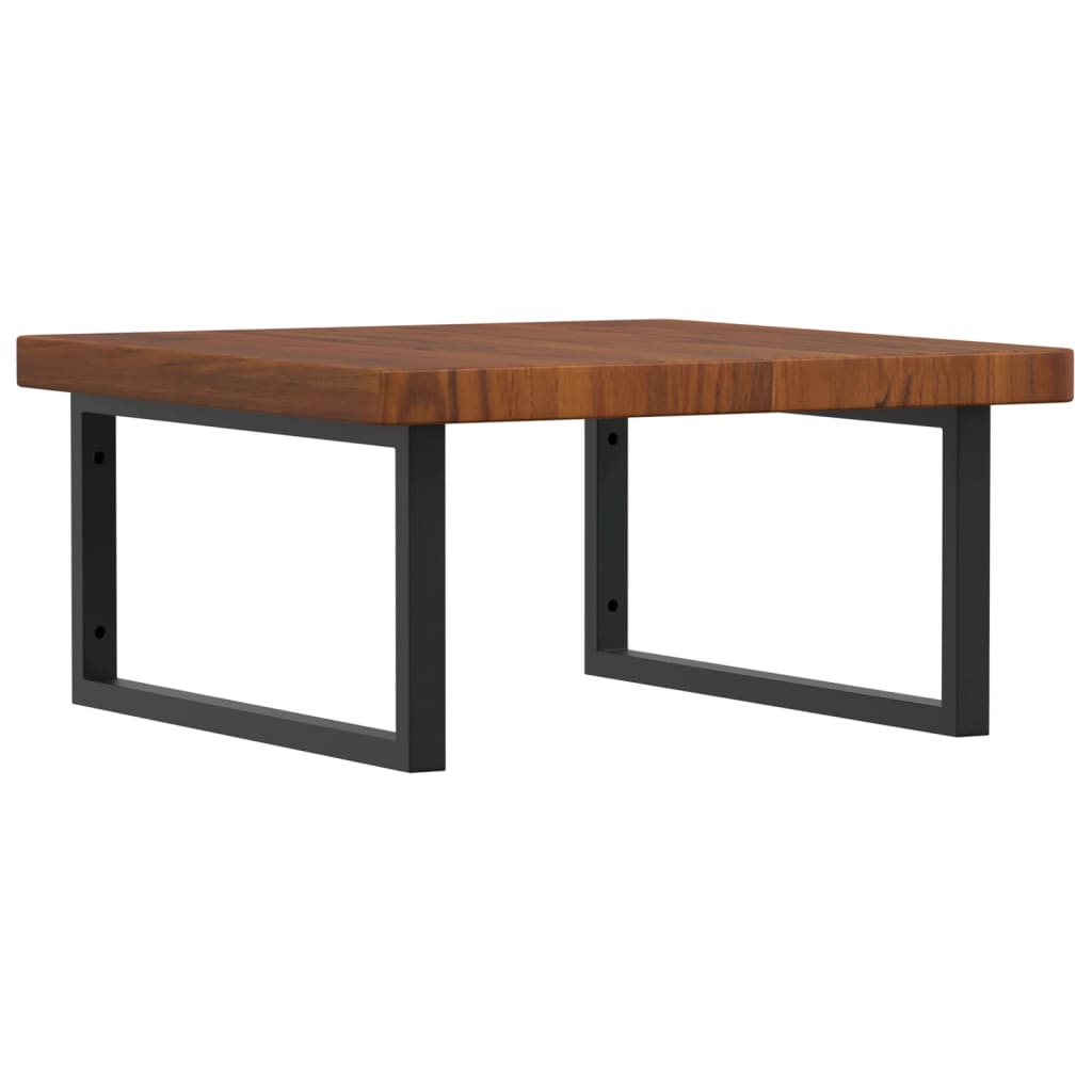 badeværelseshylde stål og massivt egetræ