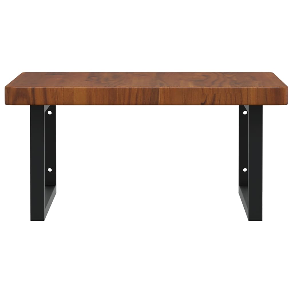 badeværelseshylde stål og massivt egetræ