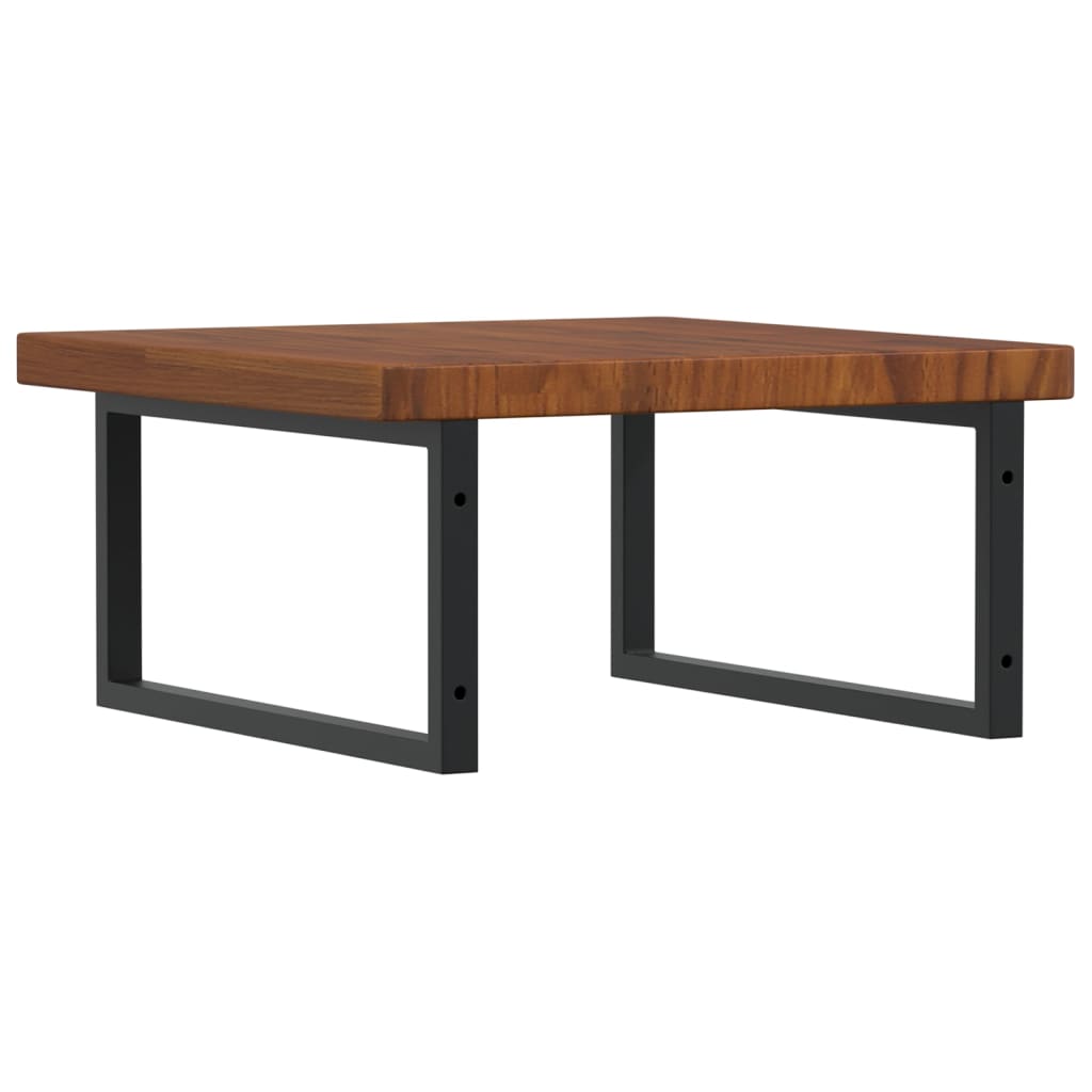 badeværelseshylde stål og massivt egetræ