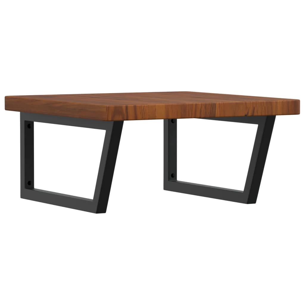 badeværelseshylde stål og massivt egetræ