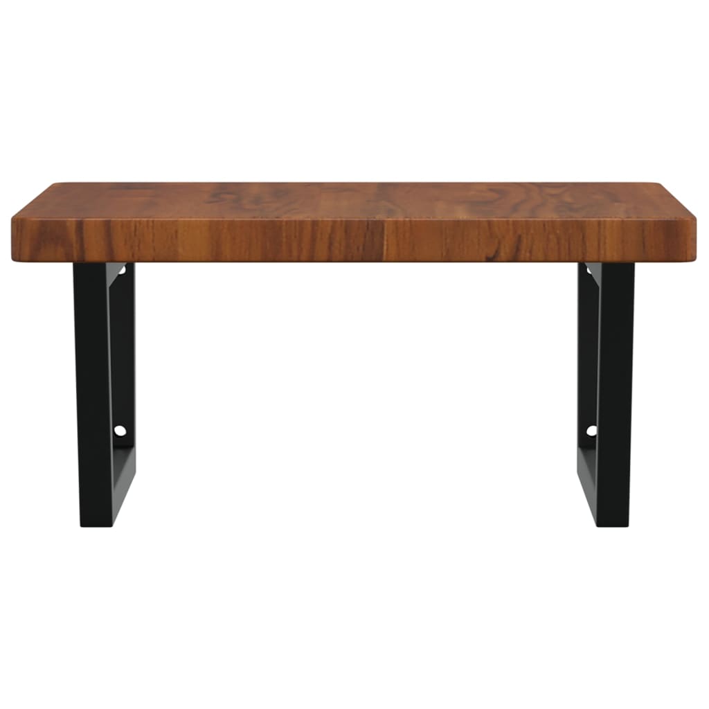 badeværelseshylde stål og massivt egetræ