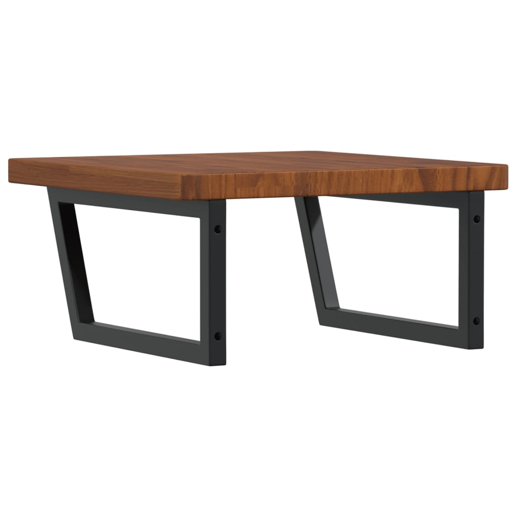 badeværelseshylde stål og massivt egetræ