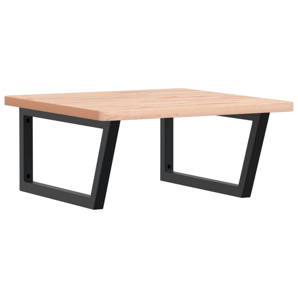 badeværelseshylde stål og massivt bøgetræ