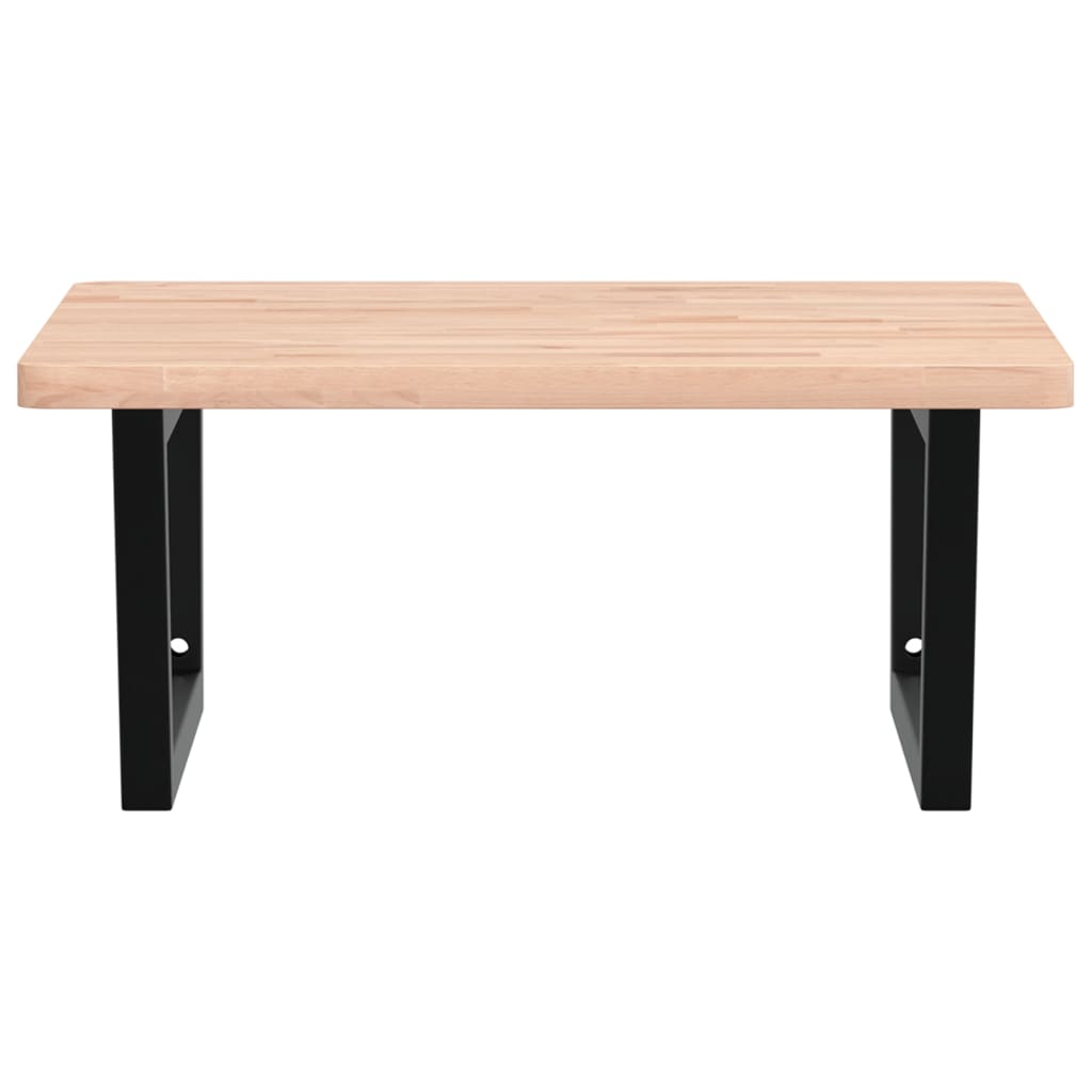 badeværelseshylde stål og massivt bøgetræ