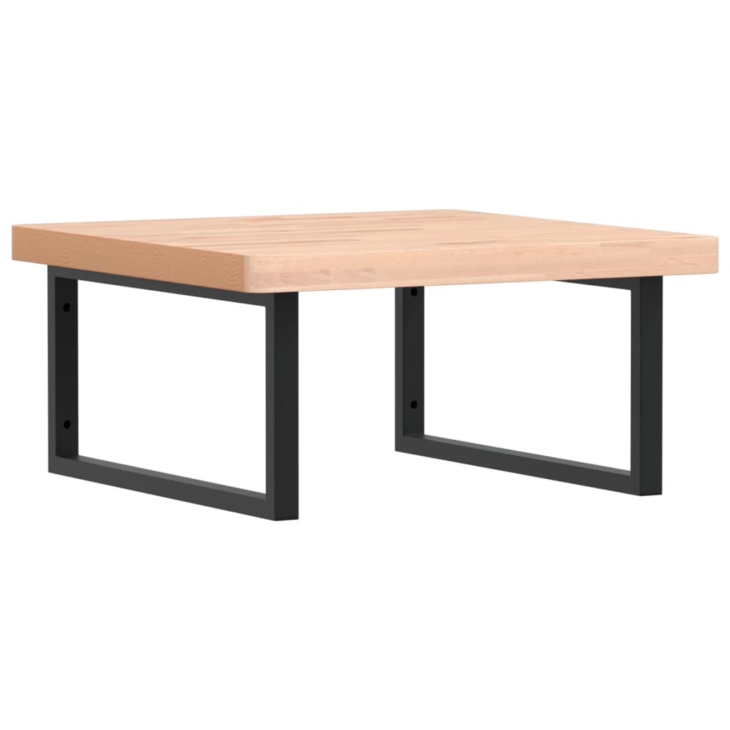 badeværelseshylde stål og massivt bøgetræ