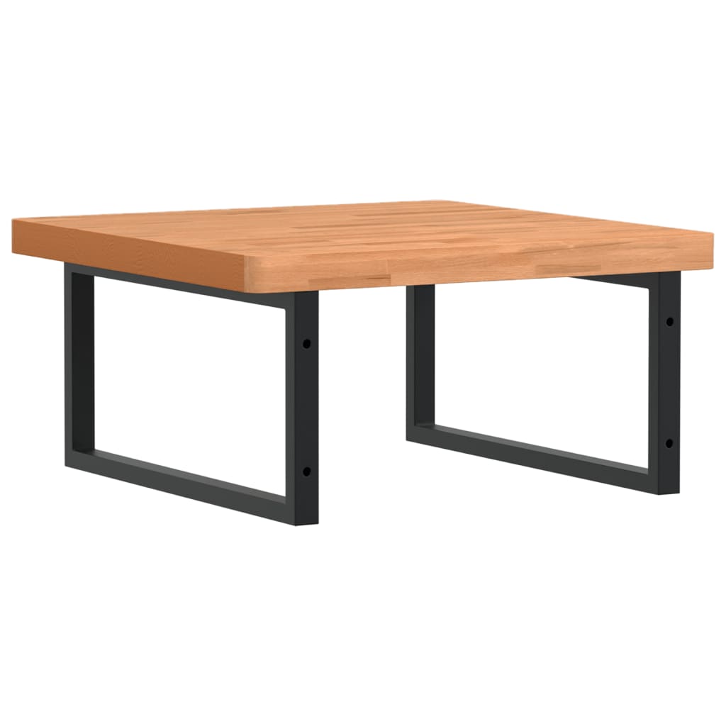 badeværelseshylde stål og massivt bøgetræ