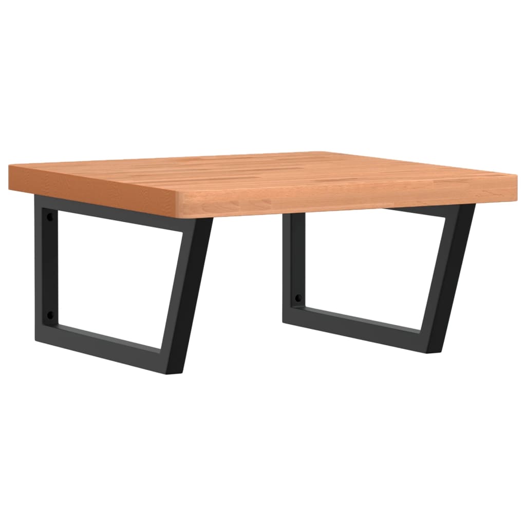 badeværelseshylde stål og massivt bøgetræ