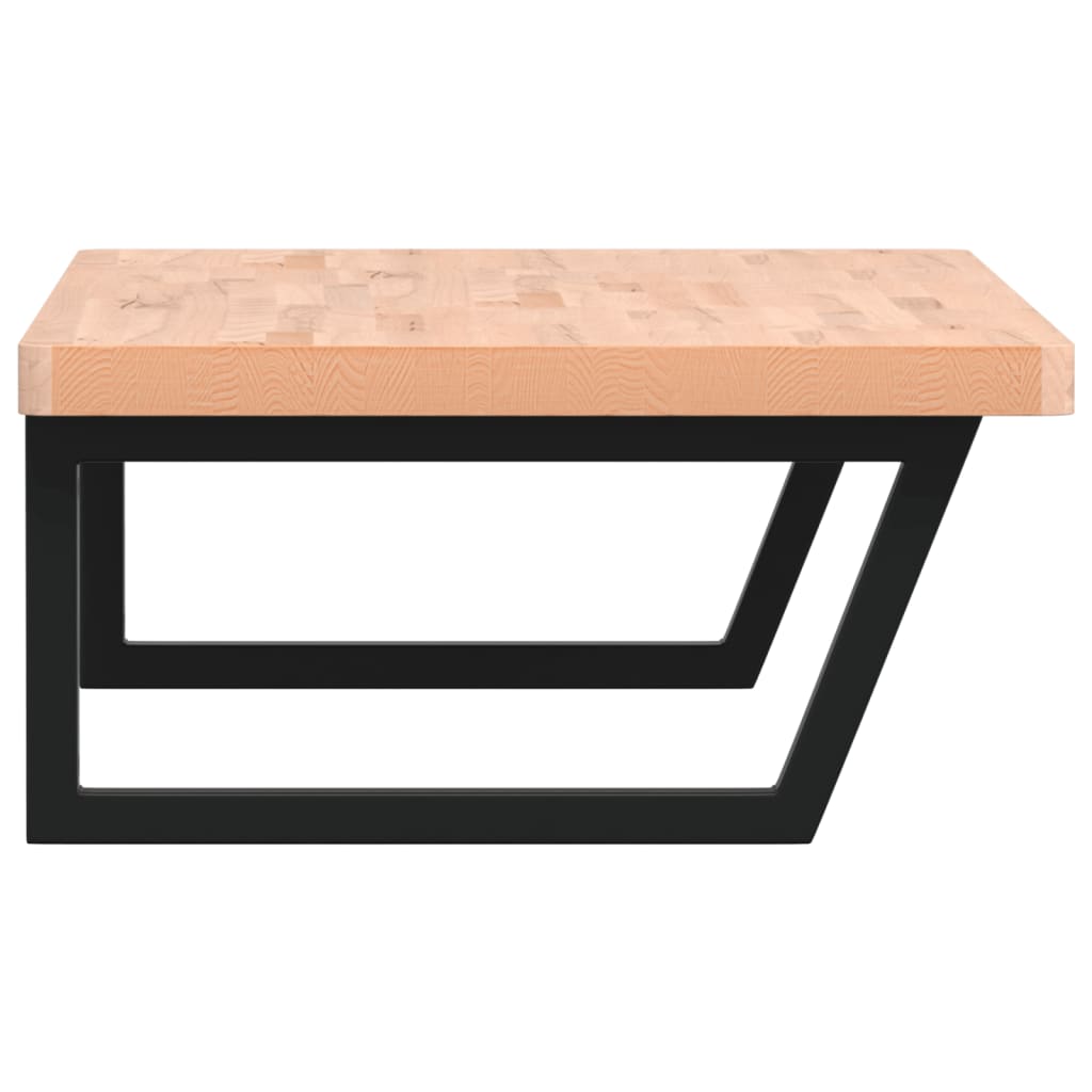 badeværelseshylde stål og massivt bøgetræ