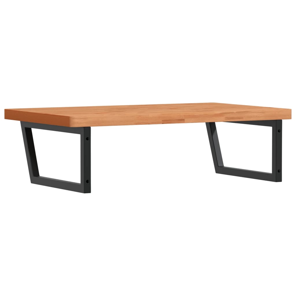 badeværelseshylde stål og massivt bøgetræ