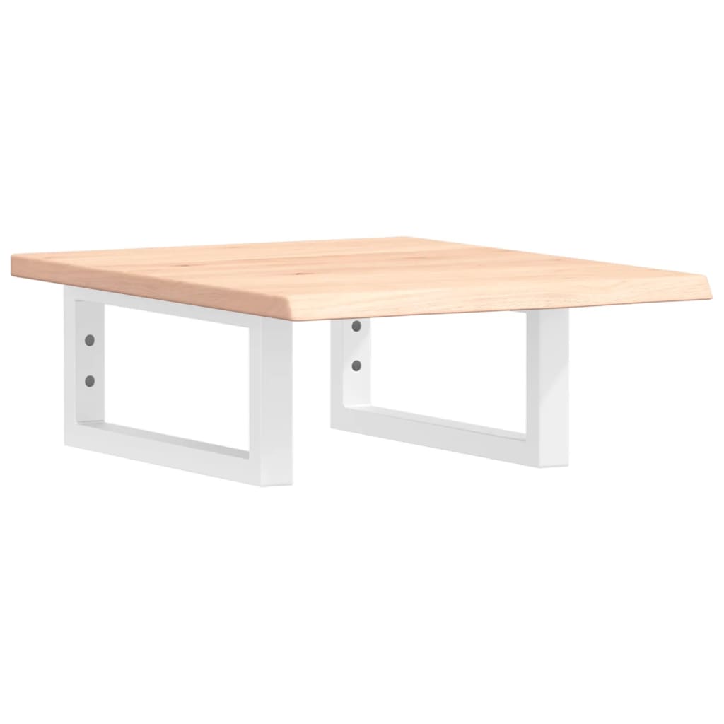 badeværelseshylde stål og massivt egetræ