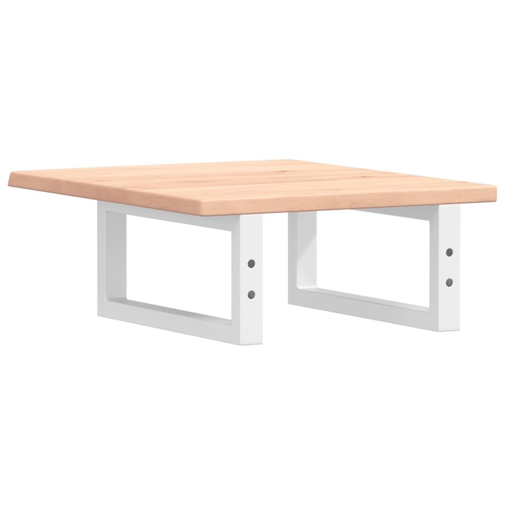 badeværelseshylde stål og massivt egetræ