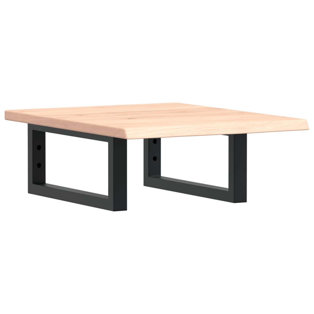 badeværelseshylde stål og massivt egetræ