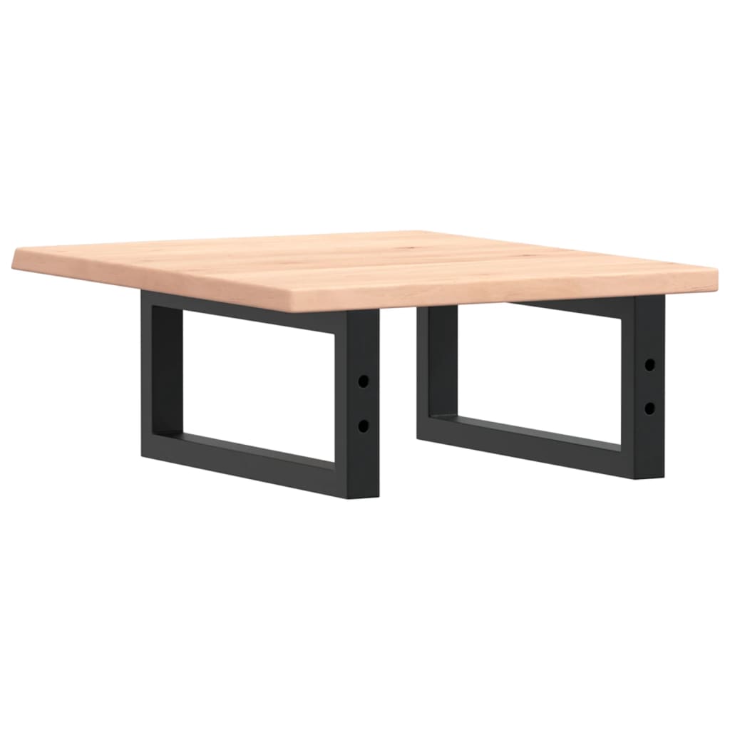 badeværelseshylde stål og massivt egetræ