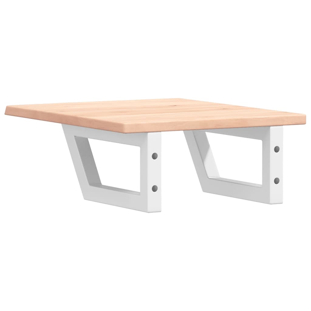 badeværelseshylde stål og massivt egetræ