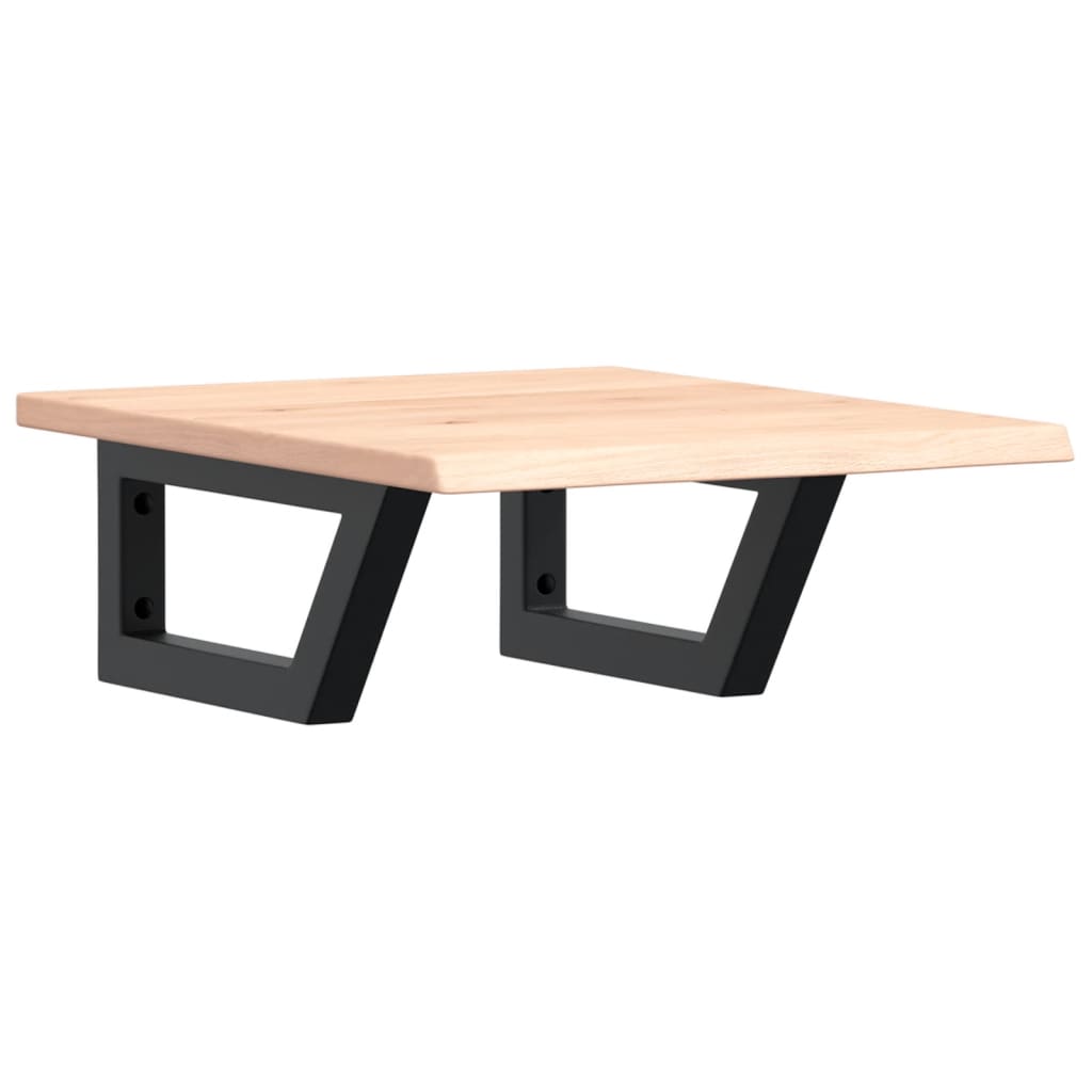 badeværelseshylde stål og massivt egetræ