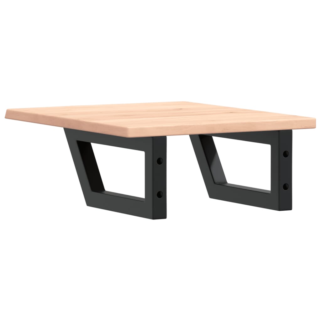 badeværelseshylde stål og massivt egetræ