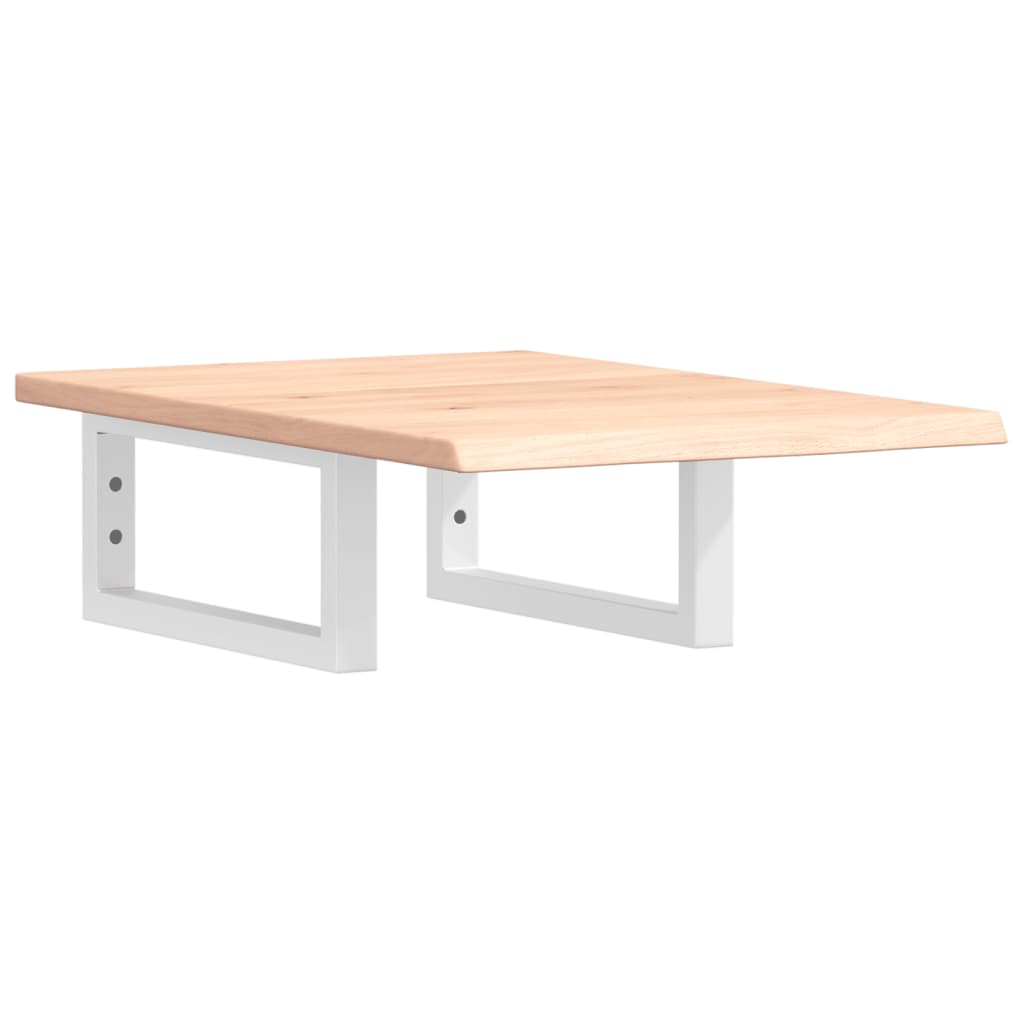 badeværelseshylde stål og massivt egetræ