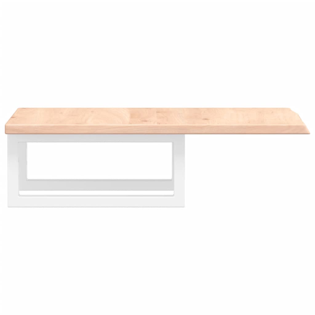 badeværelseshylde stål og massivt egetræ