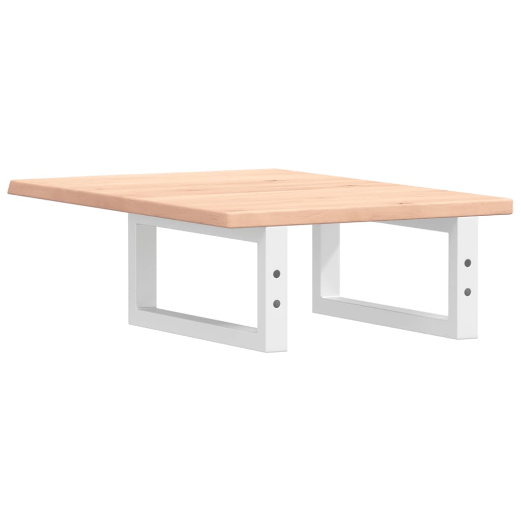 badeværelseshylde stål og massivt egetræ