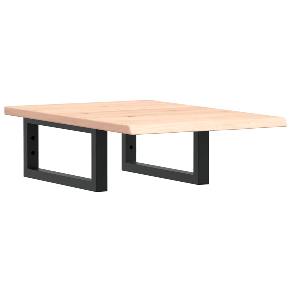 badeværelseshylde stål og massivt egetræ