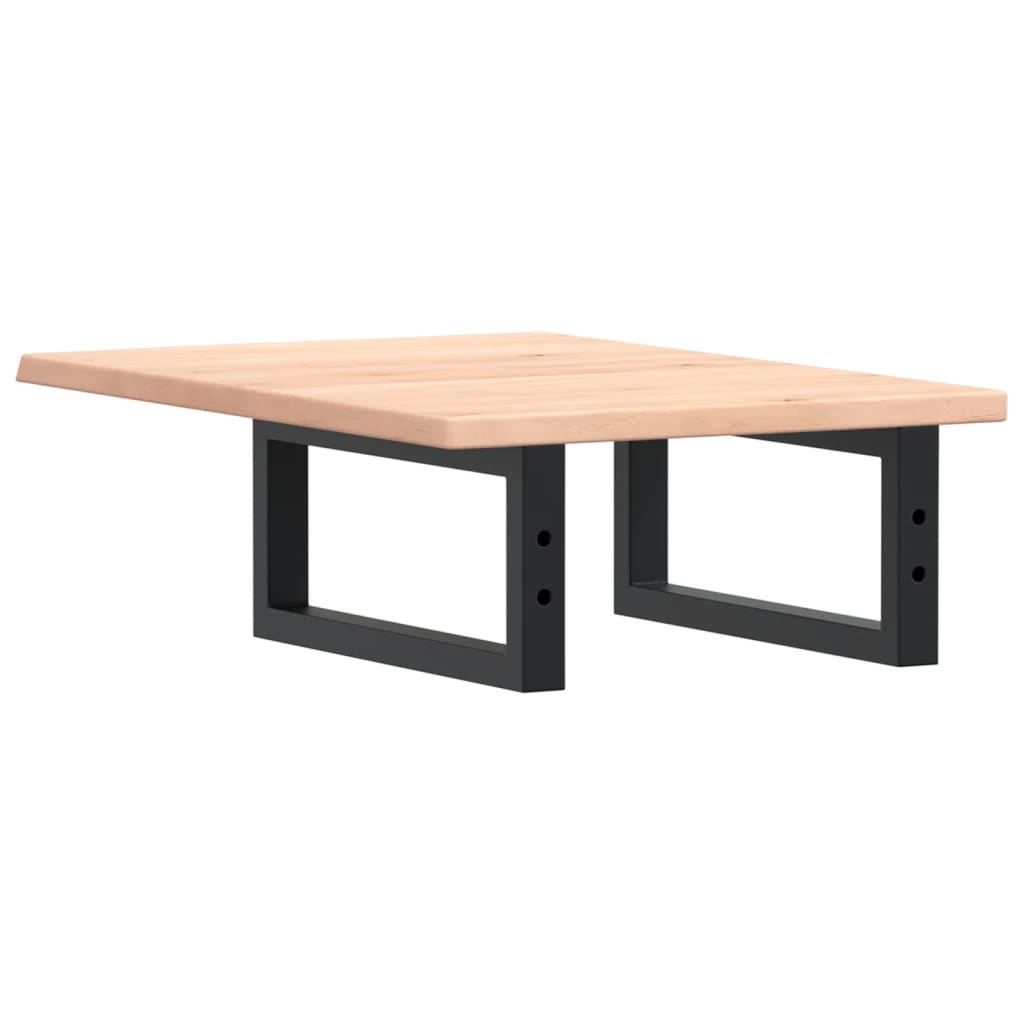 badeværelseshylde stål og massivt egetræ