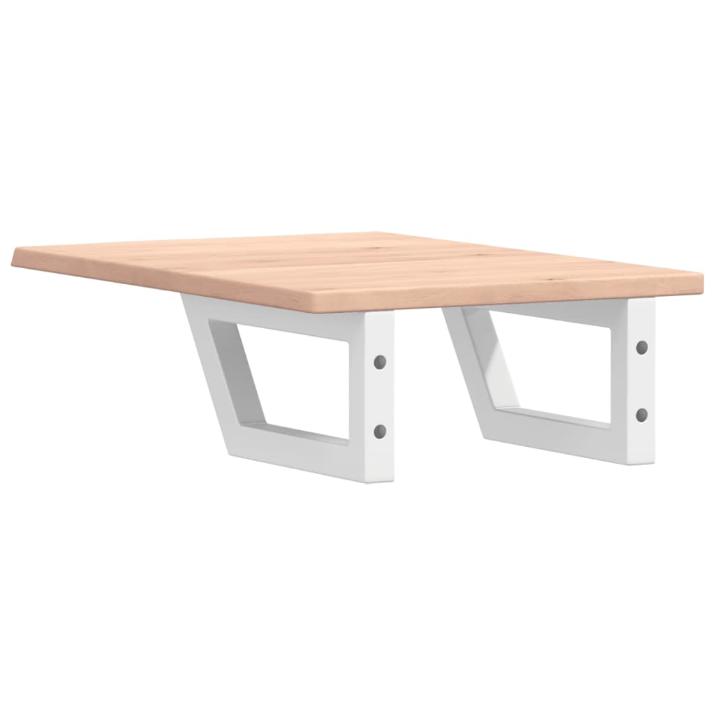 badeværelseshylde stål og massivt egetræ