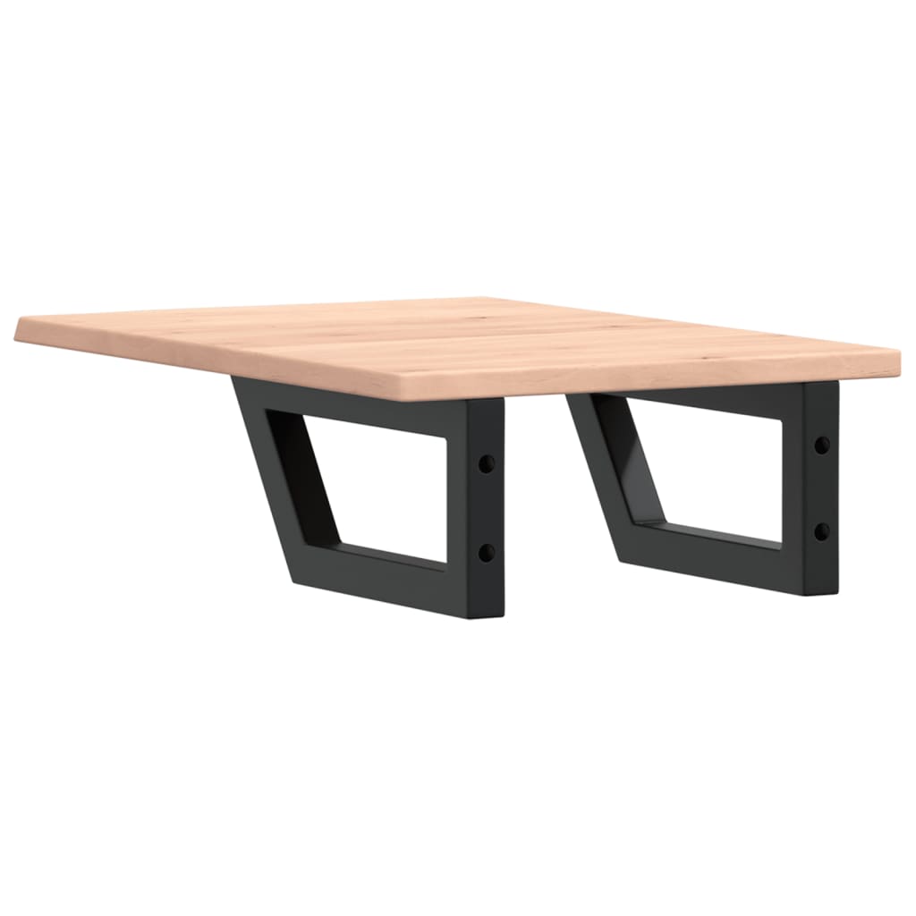 badeværelseshylde stål og massivt egetræ