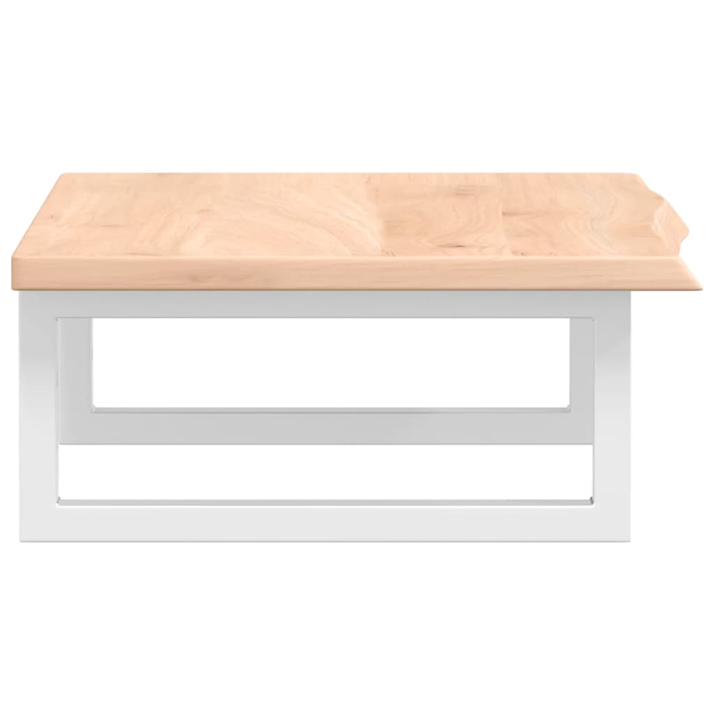 badeværelseshylde stål og massivt egetræ