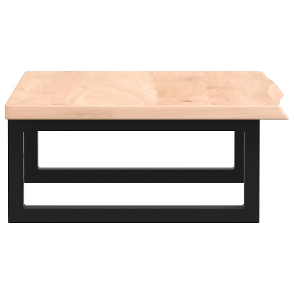 badeværelseshylde stål og massivt egetræ