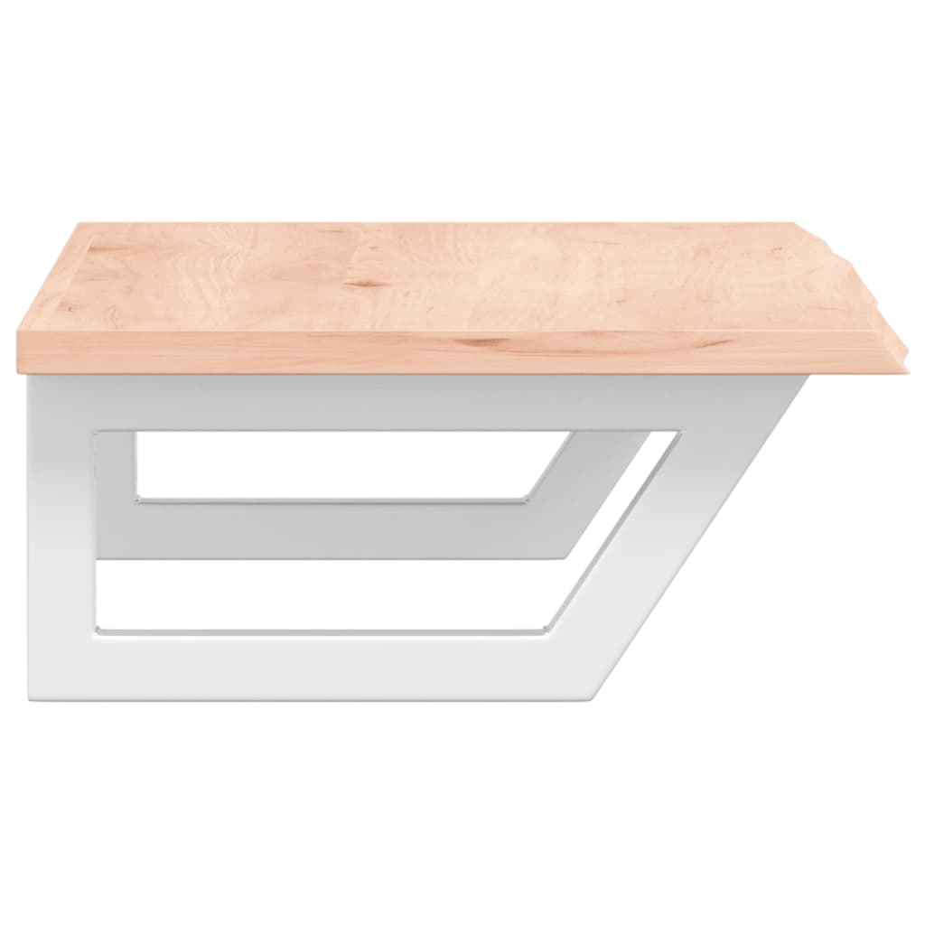 badeværelseshylde stål og massivt egetræ