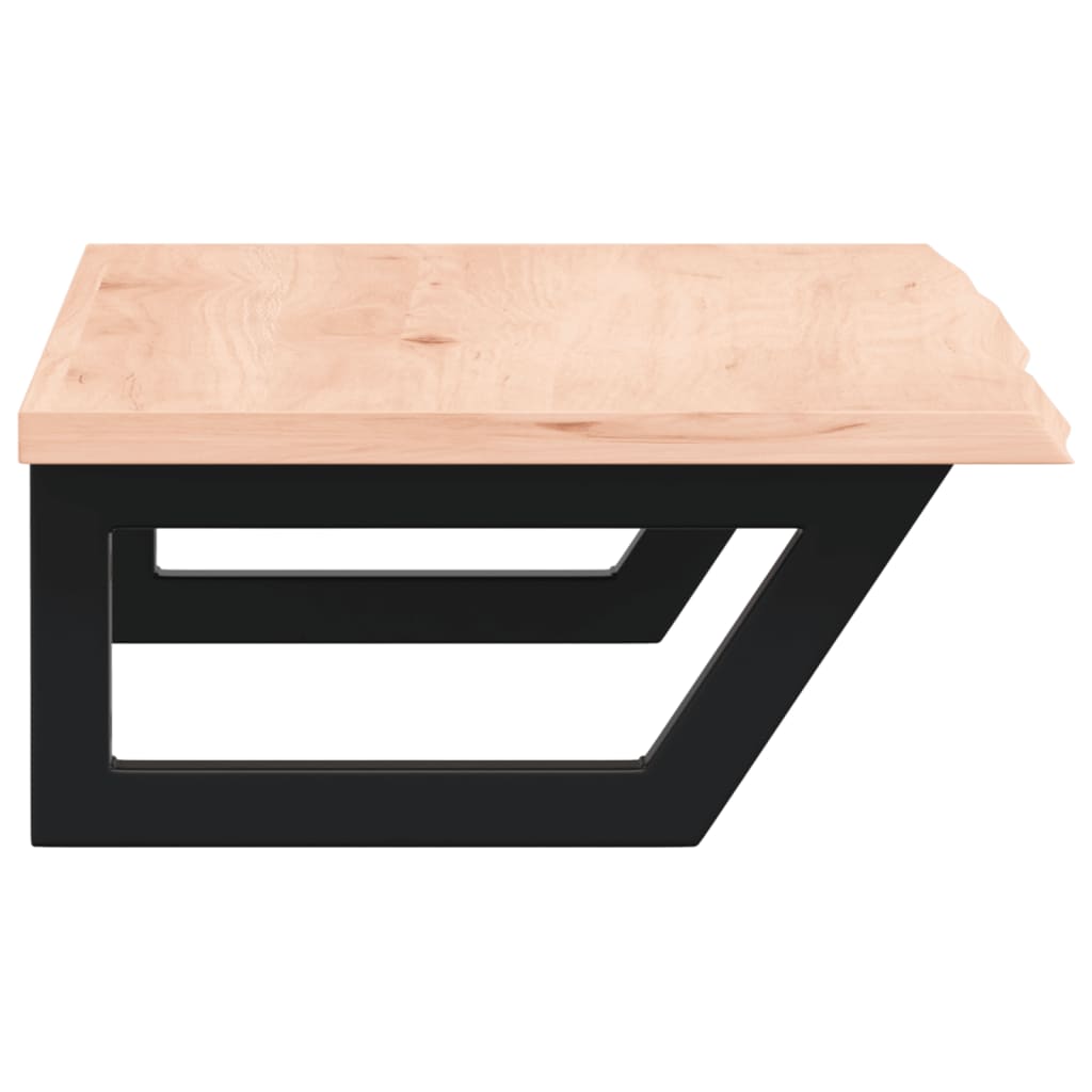 badeværelseshylde stål og massivt egetræ