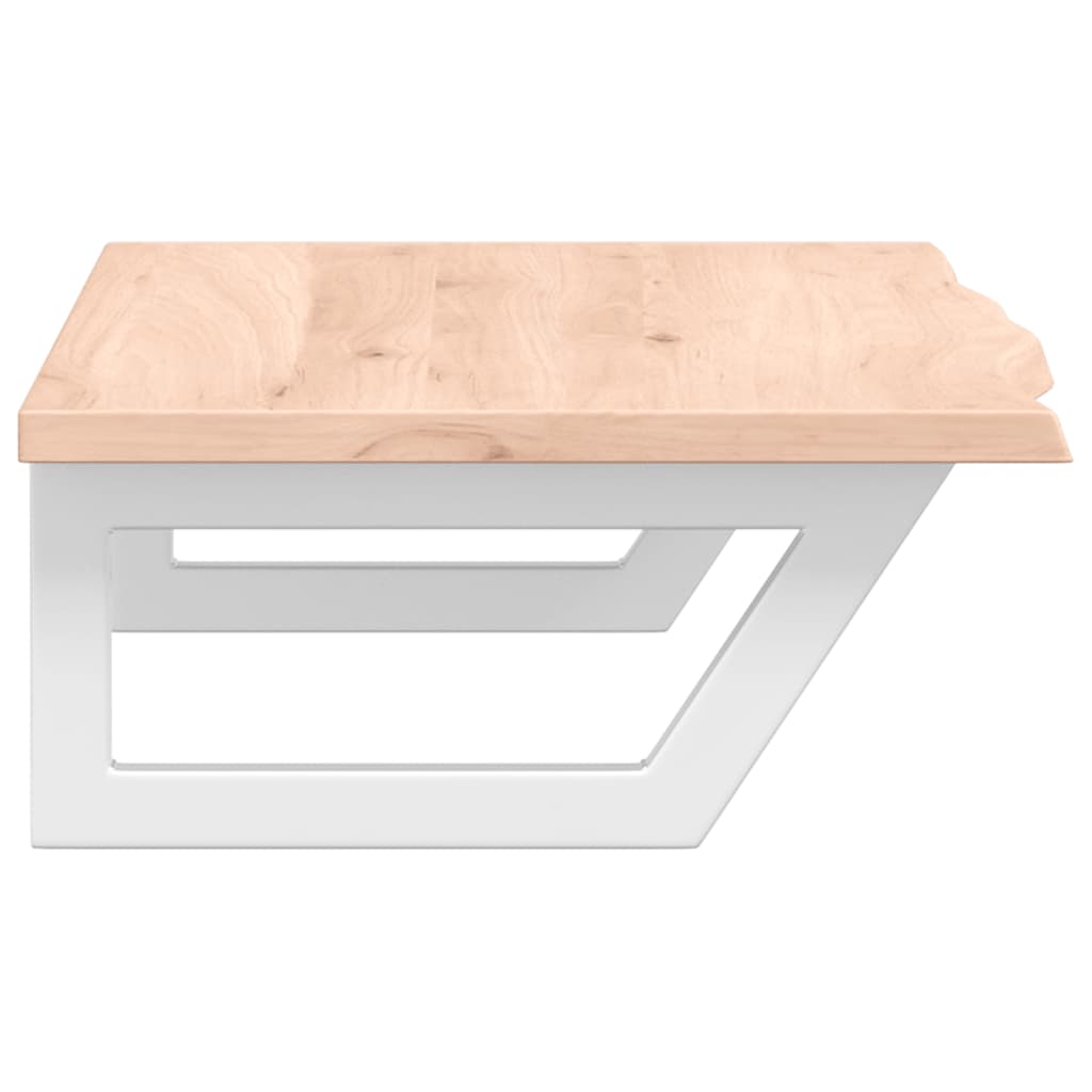 badeværelseshylde stål og massivt egetræ