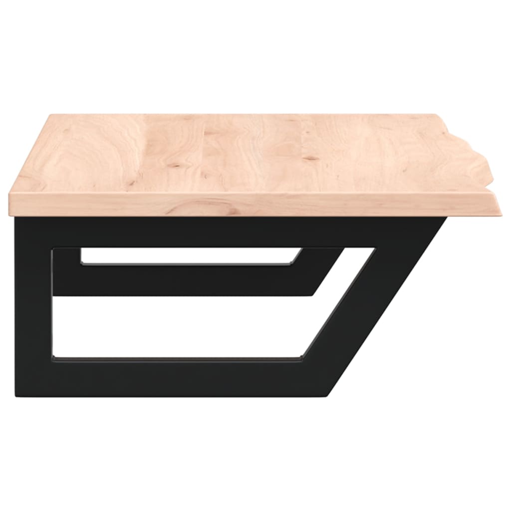 badeværelseshylde stål og massivt egetræ