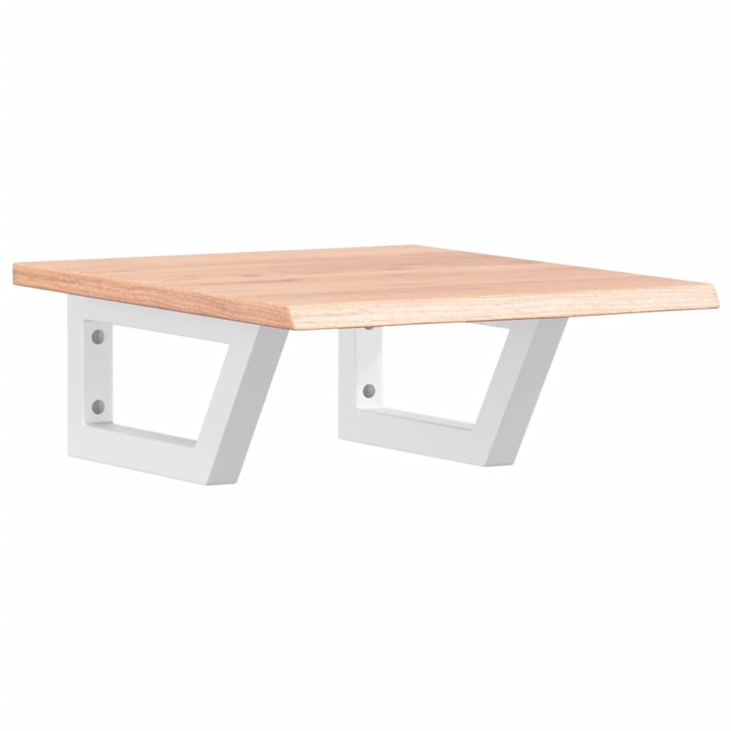 badeværelseshylde stål og massivt egetræ